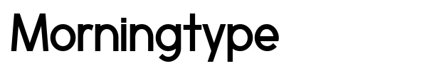 Morningtype font preview